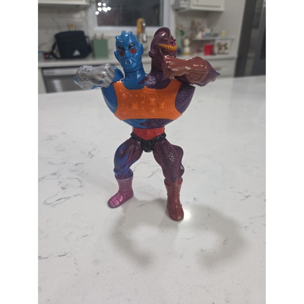 Vintage 1984 Masters Of The Universe MOTU Two Bad Action Figure He-Man Flat back